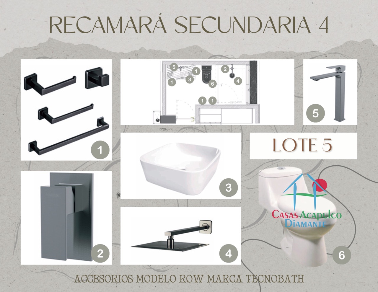 Paradiso Residences Ensueño 5 - Modelo accesorios baños 4